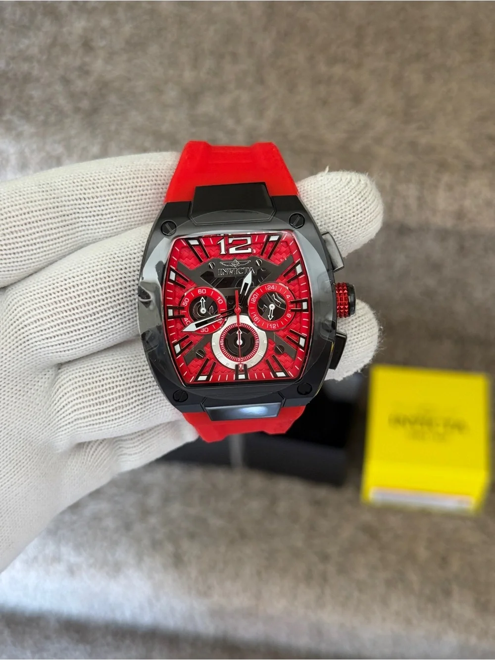 Invicta racing red  & Black Chronograph Watch Mens